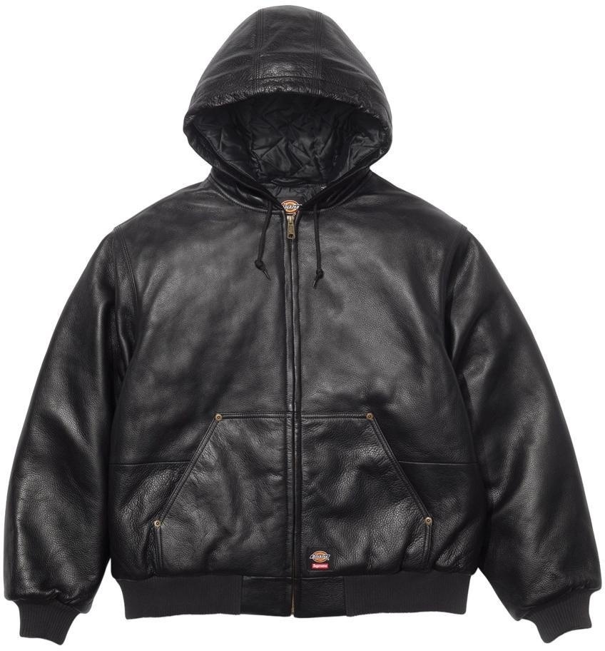 Supreme®/Dickies® Hooded Leather Work Jacket